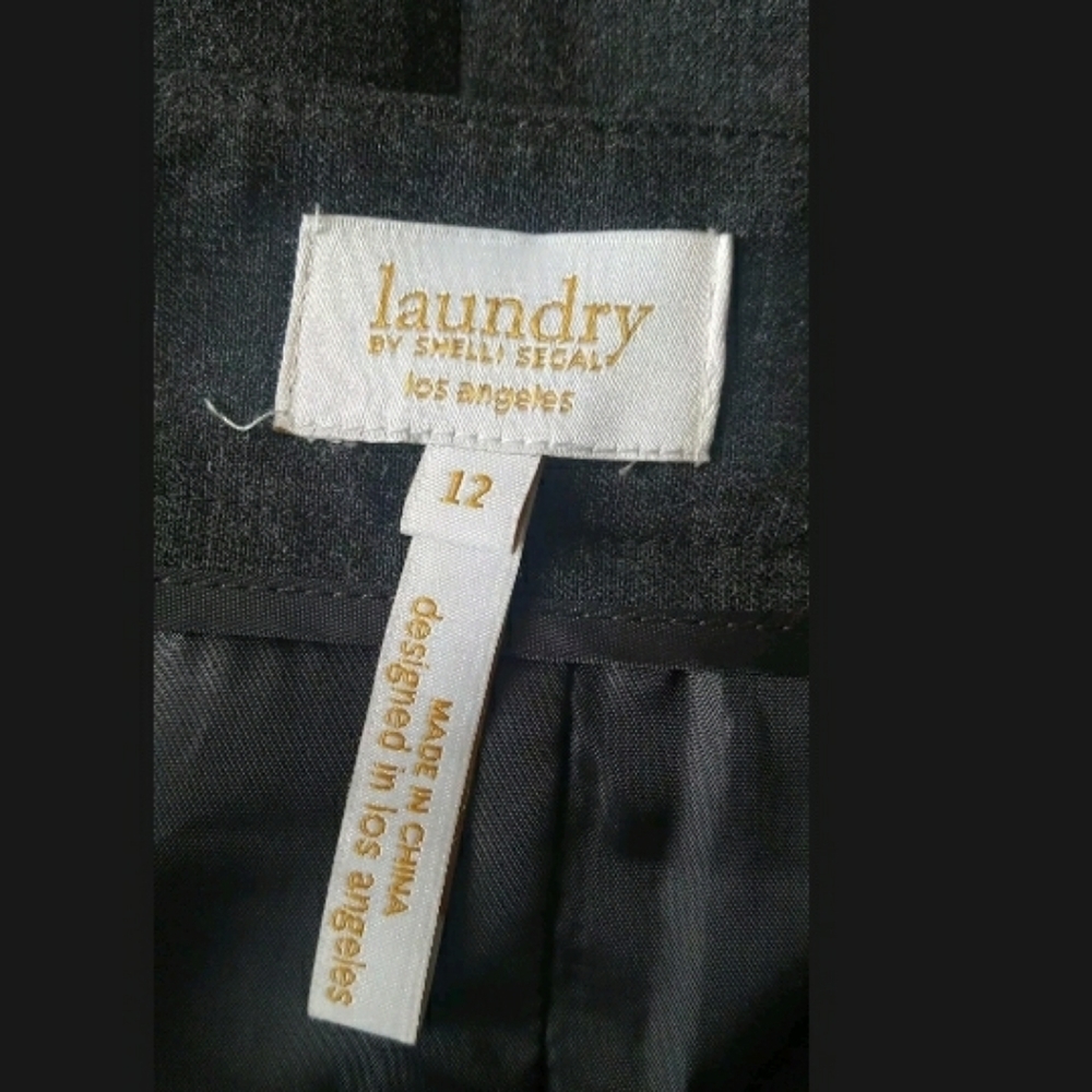 Laundry by Shelli Segal Faux Wrap Pencil Skirt Size 12 Gray New - Picture 5 of 5